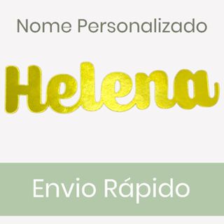 Aplique Nome Personalizado Lamicote Dourado Vários Tamanhos | Falso Acrílico Espelhado para Lembrancinhas Luxo em Oferta na Shopee