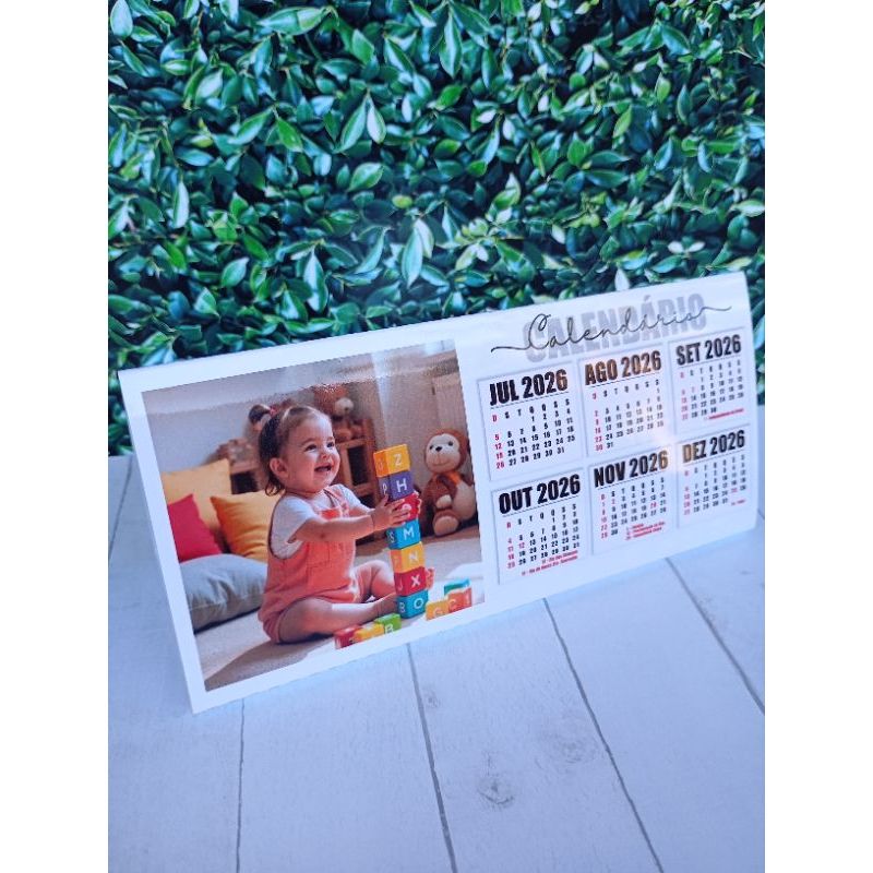 Calendário de Mesa Personalizado 2026 – Foto ou Logo em Oferta na Shopee