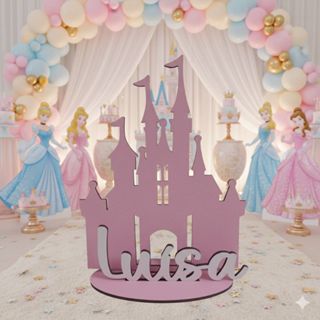 Kit Centro de mesa Castelo realeza, princesas da Disney,  lembrancinha, display ou enfeite de quarto em Oferta na Shopee
