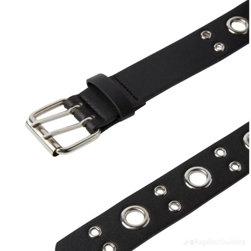 Cinto de Ilhós Rock I Punk Rock I Metal I Gótico I Grunge  I 5 ilhós I Metálico Kpop I Masculino I Feminino