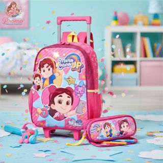 Kit Mochila Infantil Rodinhas Maria Clara e JP + Estojo Duplo Reforçado Escolar Menina Rosa Original em Oferta na Shopee