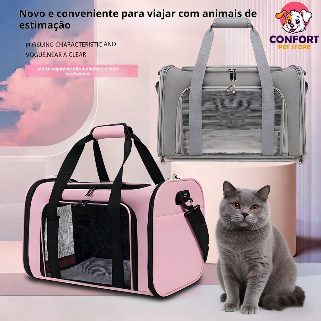 bolsa para gatos/Bolsa Transporte Cães E Gatos Mochila Avião Viagem Mala/bolsa de viagem de luxo para animais