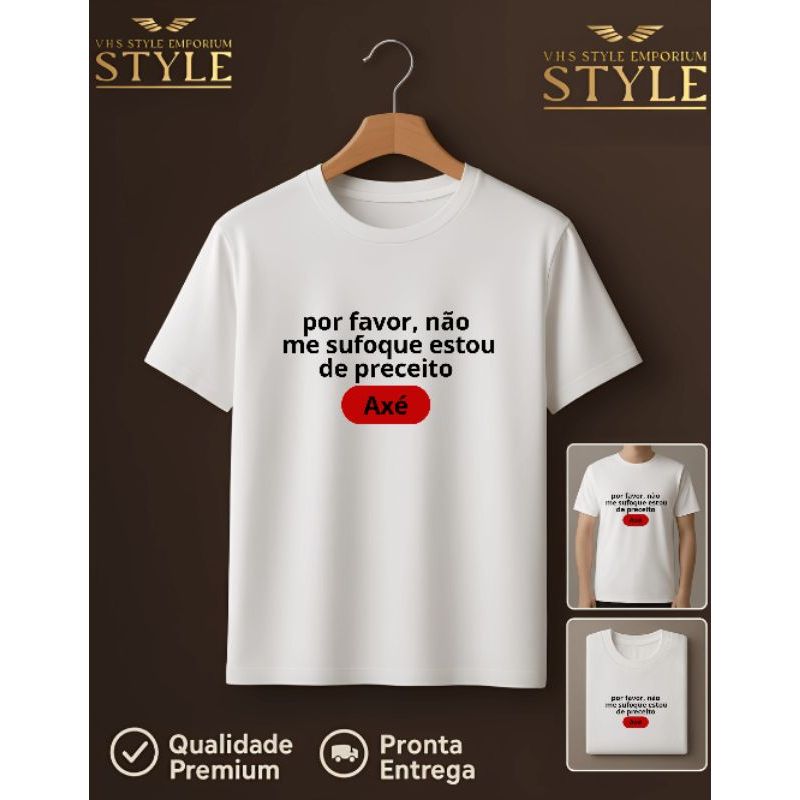 😂não me sufoque, estou de preceito 😂 camisa meme umbanda, candomblé, presente filho de santo
