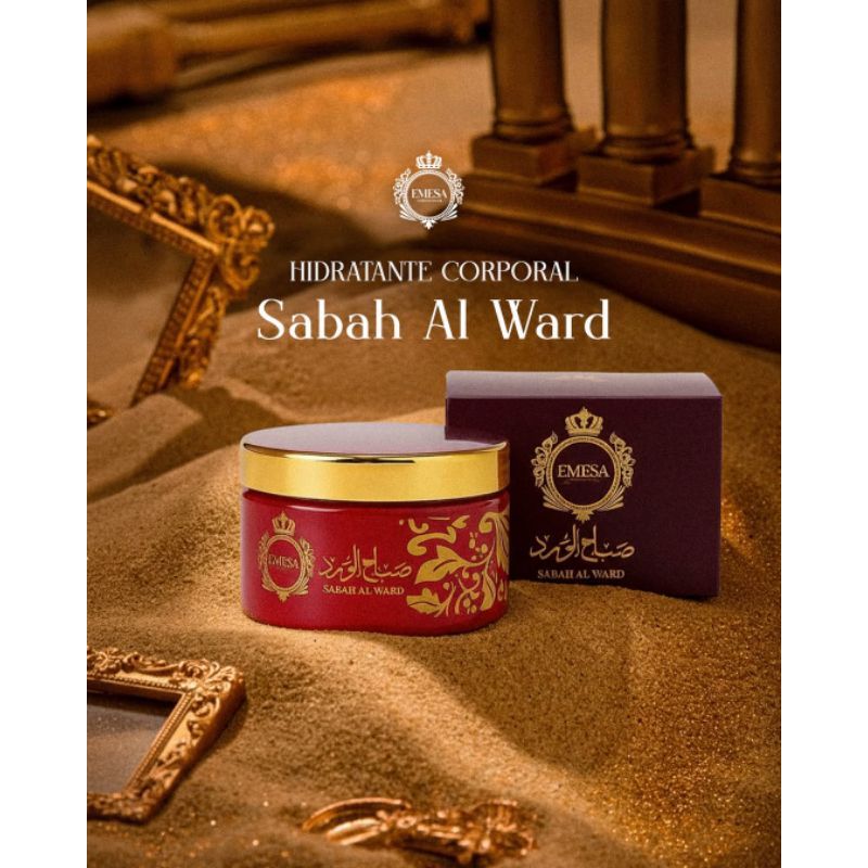 Creme Hidratante Corporal Sabah Al Ward 200ml Floral Emesa Alta Aborção Feminino