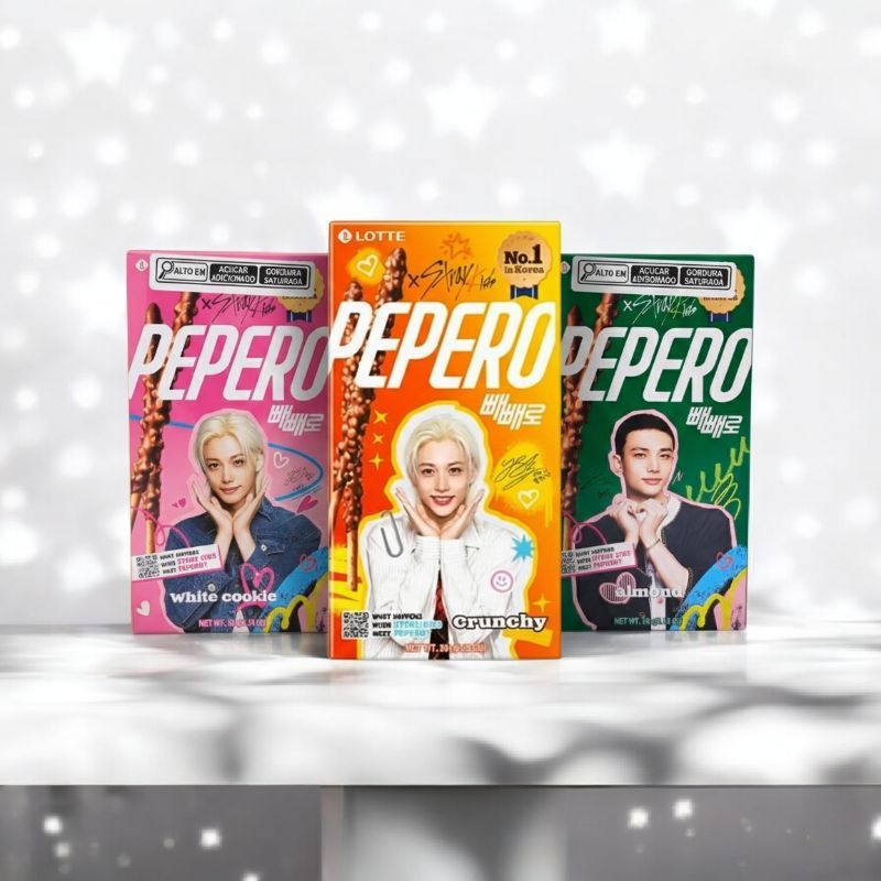 Pepero Lotte x Stray Kids - Edição Especial Limitada (Unidade)
