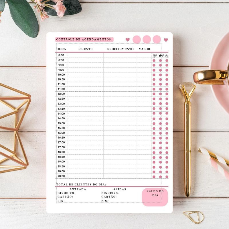 Agenda para agendamento de clientes com 100 páginas não datada em Oferta na Shopee