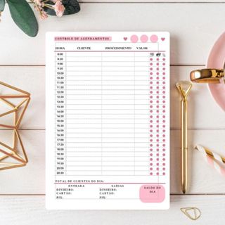 Agenda para agendamento de clientes com 100 páginas não datada em Oferta na Shopee