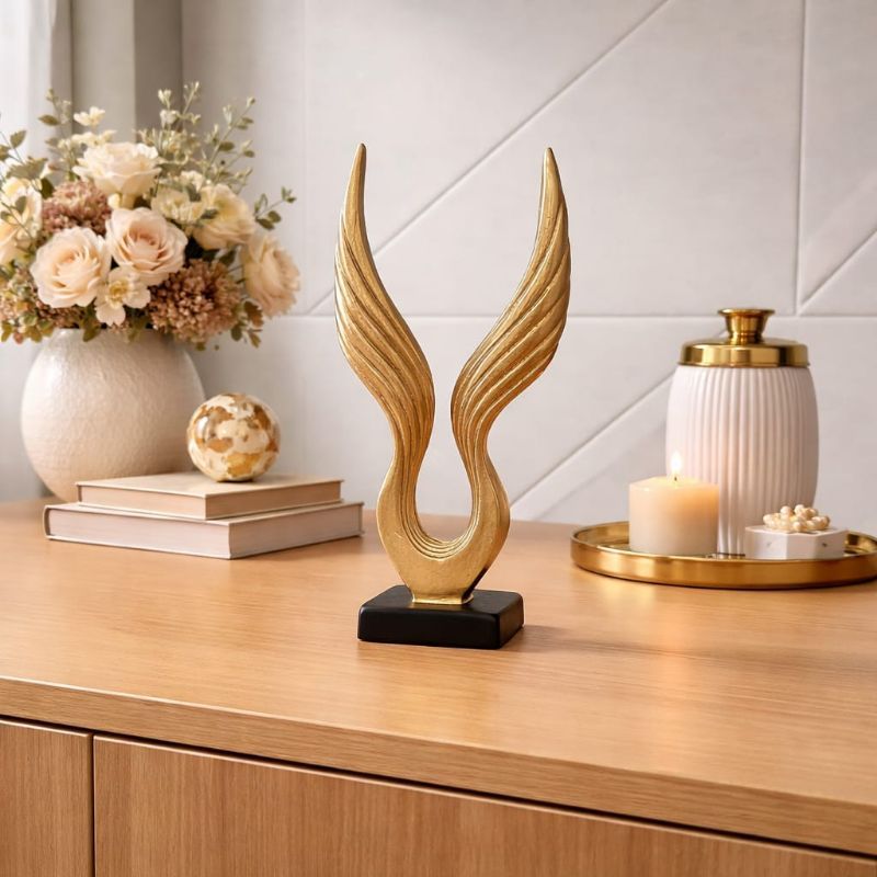 Estatua Elegante Asas de Anjo, Adorno, Escultura e Enfeite em Resina Tam. Pequeno em Oferta na Shopee
