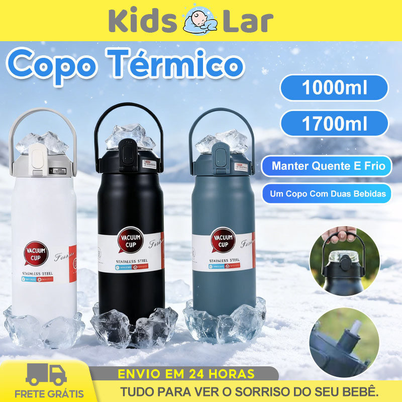 Caneca Garrafa Copo Térmica De Aço Inoxidável De Grande Capacidade De Qualidade Alimentar Para Bebês
