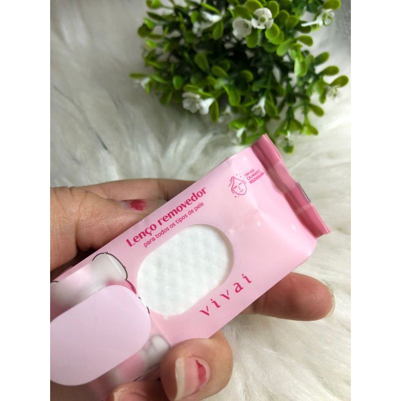 Lenço removedor de maquiagem - vivai mini vai na bolsa