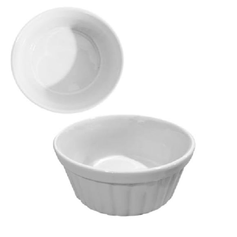 Ramequim de Cerâmica Branco 2 peças