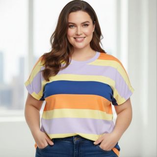 Blusa Plus Size Soltinha Elegante Estilosa Malha viscolicra Feminina)44-48 em Oferta na Shopee