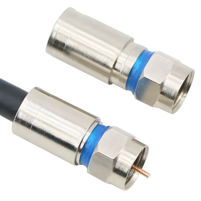 Conector F de Compressão RG6 RG59 para TV a cabo, TV via satélite, antenas digitais e Cftv em Oferta na Shopee