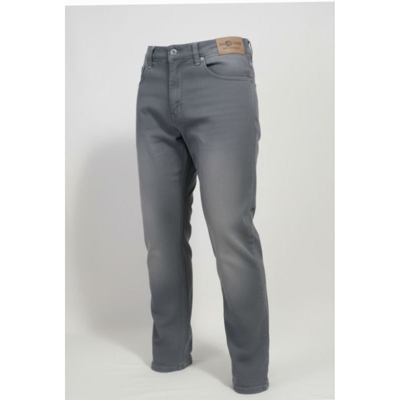 Calça Jeans Masculina Com Botões Bolsos e Zíper Jeans Preto Manchadinho