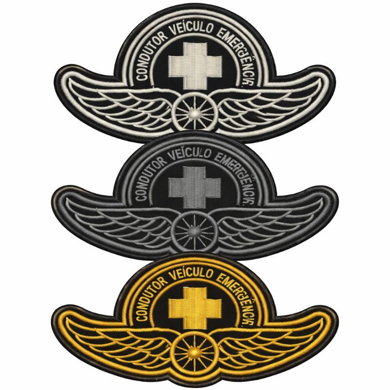 Patch Bordado Condutor Veículo de Emergência com termocolante ou velcro carrapicho