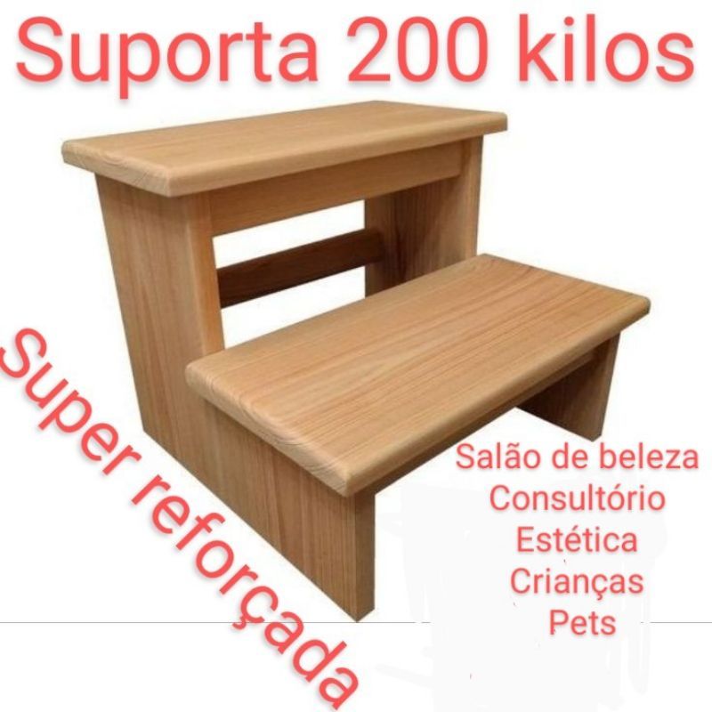 banquinho infantil escadinha degrau banheiro para crianças pets e manicure descansa pé