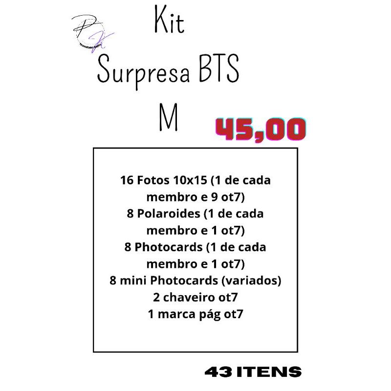 Kit de fotos Ot7 BTS/  vários tamanhos.