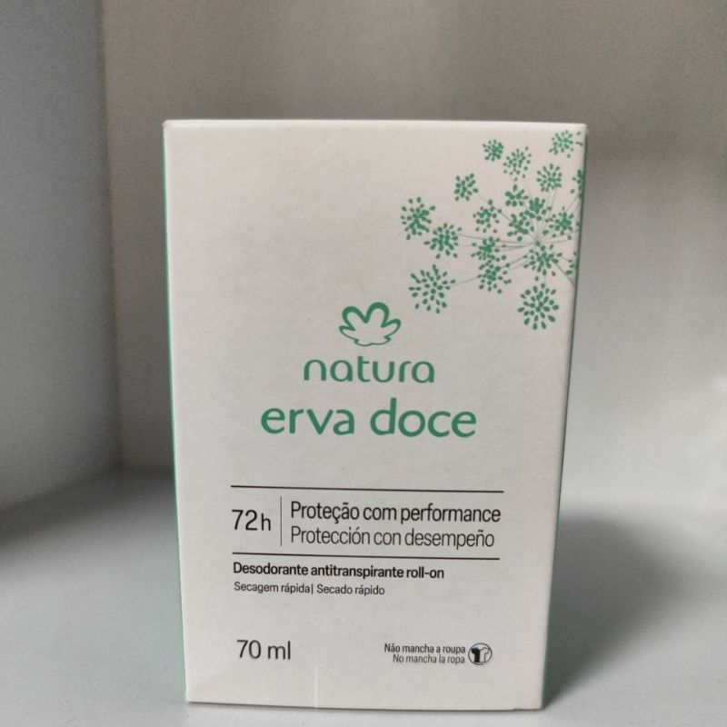 Desodorante antitranspirante Rollon erva doce Natura 70ml.