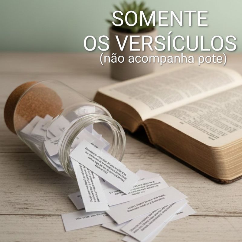 Imagem 365 Versículos Bíblicos Diários - Pote da Gratidão - Promessas de Deus - Um Versículo por Dia