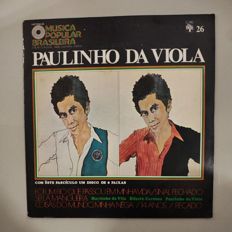 Disco de vinil (LP) coleção história da MPB, grandes compositores, abril cultural Paulinho da Viola