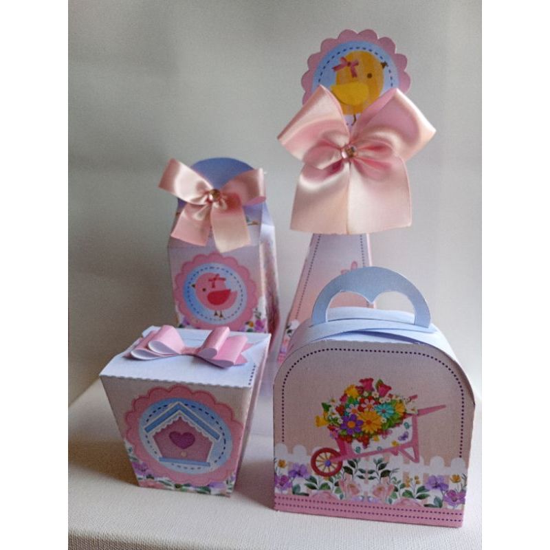Kit caixinhas Jardim personalizadas/ Kit festa/ Lembrancinhas de aniversário/ Personalizados para festa/ lembrancinhas