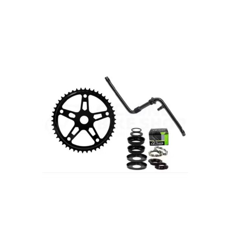 kit pedivela monobloco coroa movimento central 45 bicicleta aro 20 em Oferta na Shopee