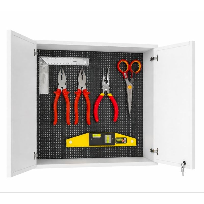 Armário Aéreo para Ferramentas – Branco | 62×55x15 cm