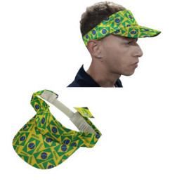 Kit Com 3 Chapéu Viseira Do Brasil Boné Estampado Torcida 2026 - Ref: BB90