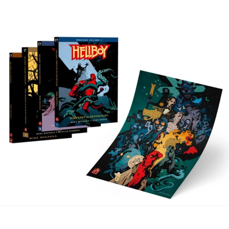 HELLBOY OMNIBUS - COLEÇÃO COMPLETA + POSTER