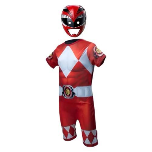 Fantasia Infantil Roupa Power Ranger Máscara Realista em Oferta na Shopee