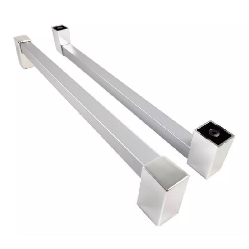 Kit 2 Puxadores Ajustáveis Armários Gavetas Moveis Gabinetes Cozinha/Banheiro Preto/Cromado em Oferta na Shopee