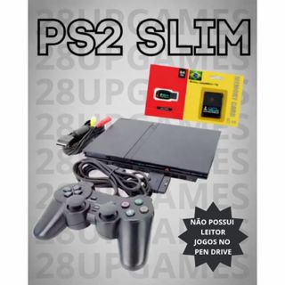 Playstation 2 Slim PS2 + Controle + Memory Card + Jogos + Garantia (Sem Leitor) em Oferta na Shopee