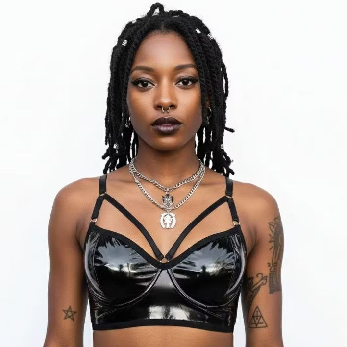 Sutiãs Cropped Top Strappy Argola