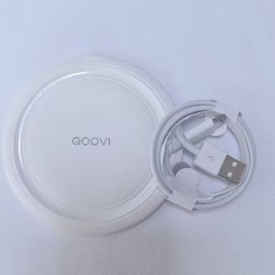 Carregador Sem Fio Wireless Rápido 15W Universal Qi com Cabo USB Compatível Com Iphone Linha S e Linha Edge