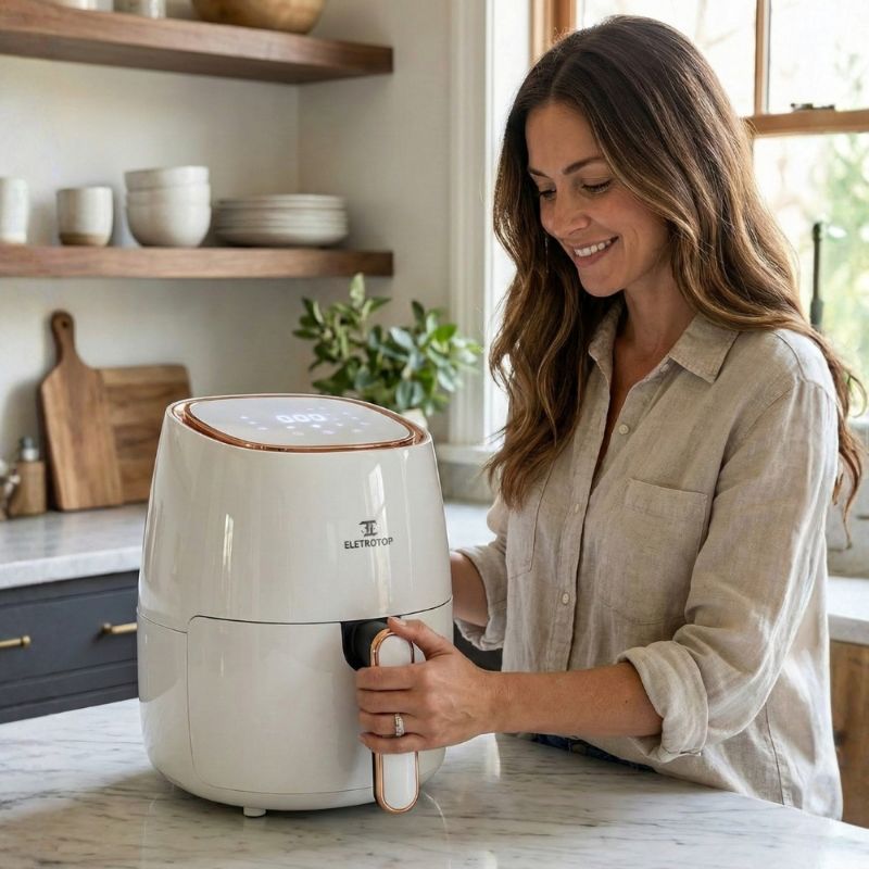 Air Fryer Eletrotop 4.5L Painel Digital 110V - Design Moderno