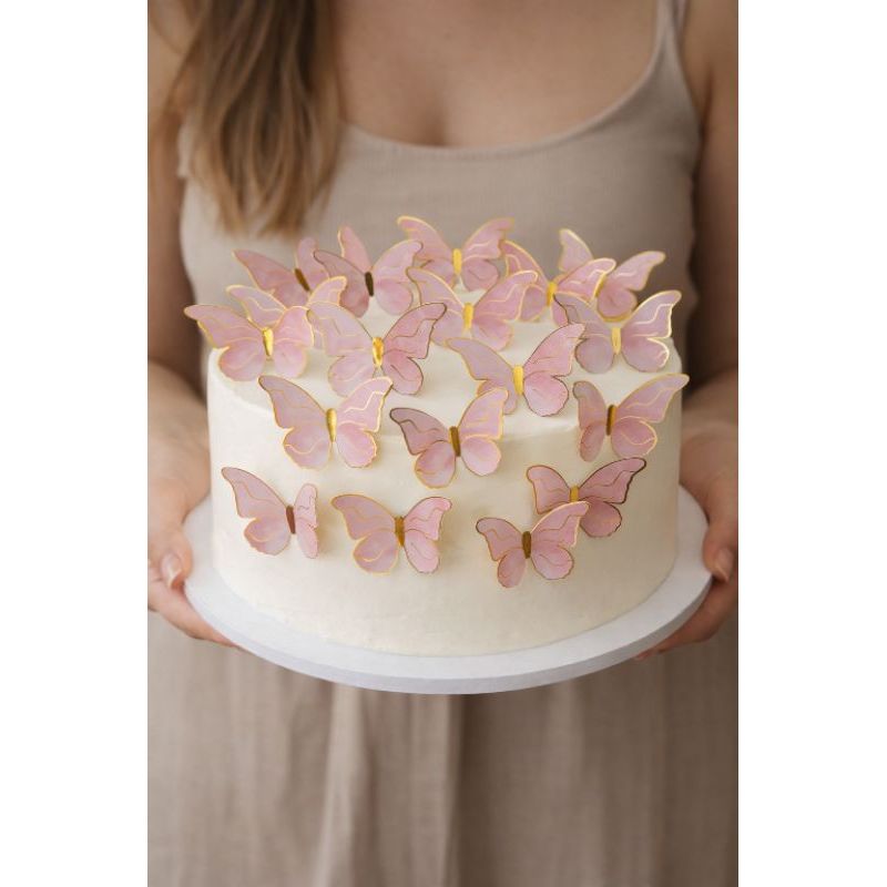 Borboleta Rosa com Dourado: Onde Comprar | BuscaProdutos