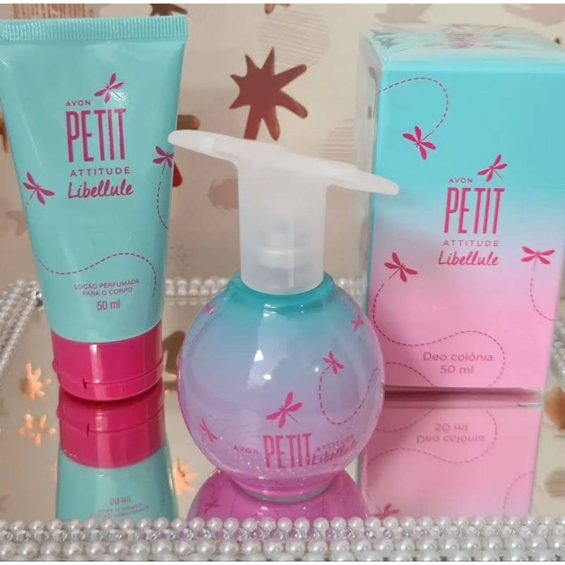 Colônia Petit Avon Attitude Girl Power 50ml Libellule 50ml Attitude Lavande 50ml
