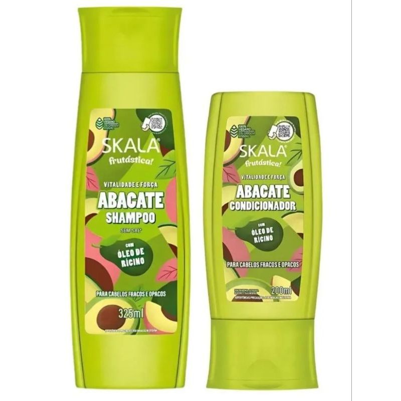 Kit Shampoo 325ml + Condicionador 200ml Skala Bomba Abacate