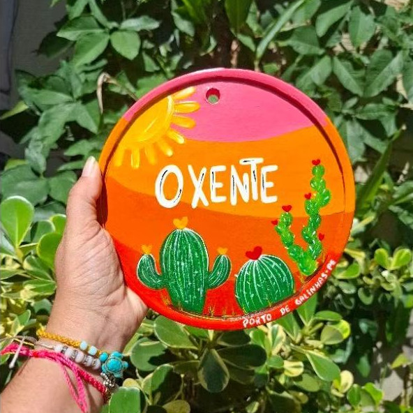 Prato decorativo artesanal 15cm | 19cm |Frases Nordestinas| Praia em Oferta na Shopee