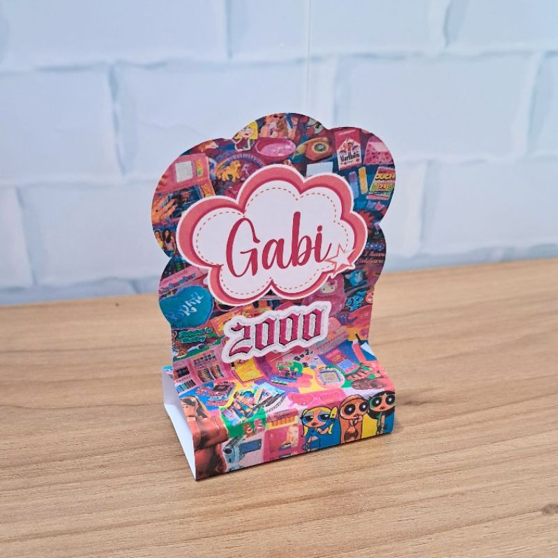 Porta bis duplo personalizado Anos 2000 lembrancinha em Oferta na Shopee