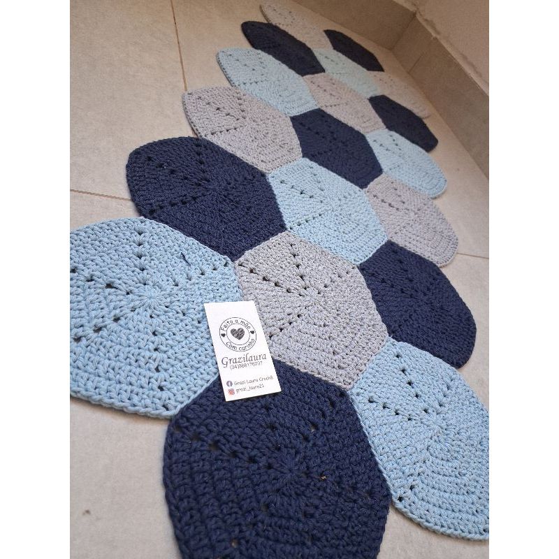 TAPETE HEXAGONAL encomenda