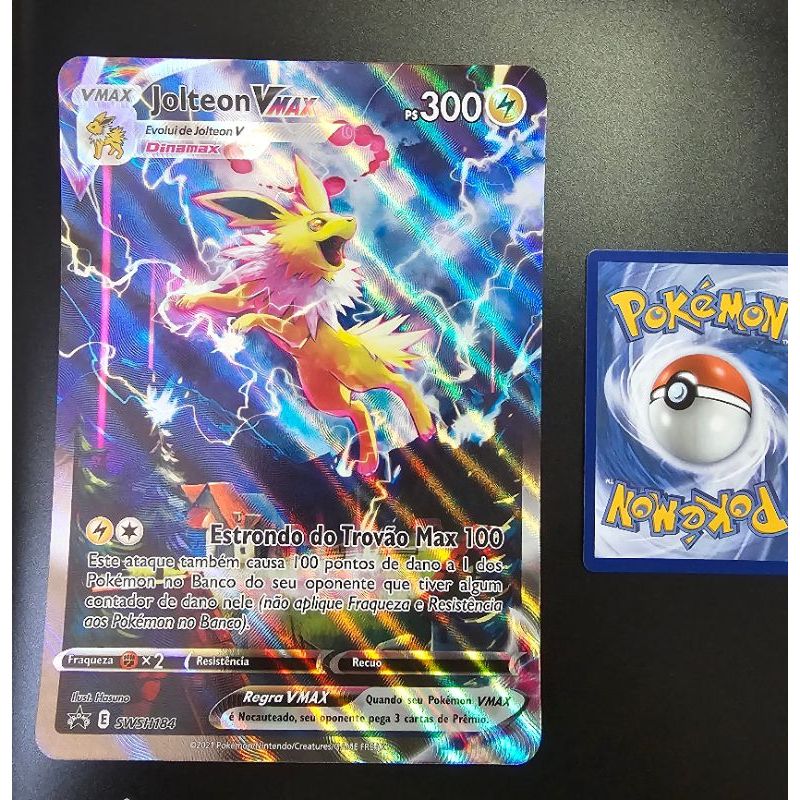 Carta Pokemon Jolteon Vmax Tamanho gigante, jumbo (oversize)