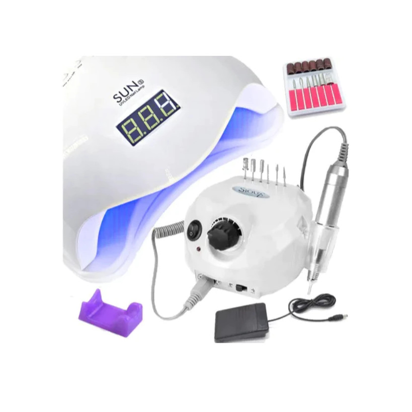 Motor Lixa Elétrica Porquinho 45.000 RPM + Cabine Sun 54W LED UV Bivolt em Oferta na Shopee