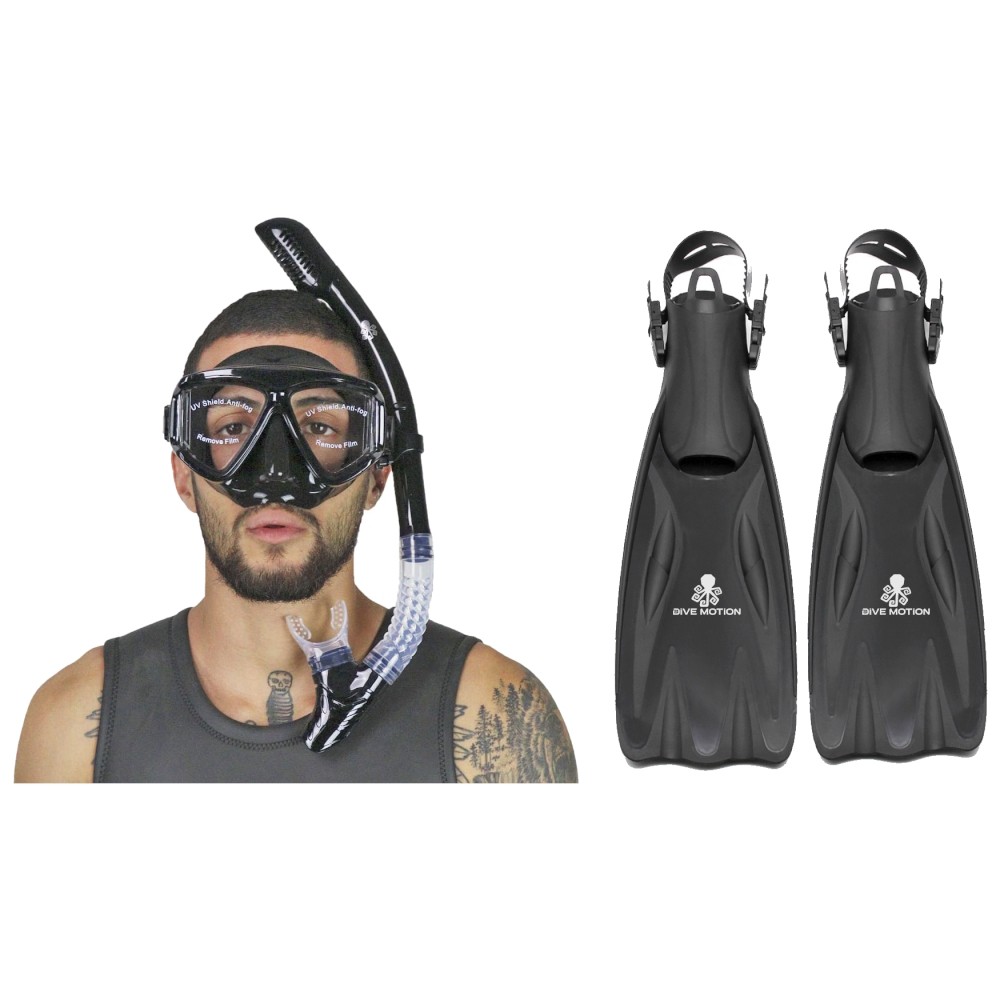 Kit de Mergulho Panorâmico II + Nadadeira Jet Dive Motion