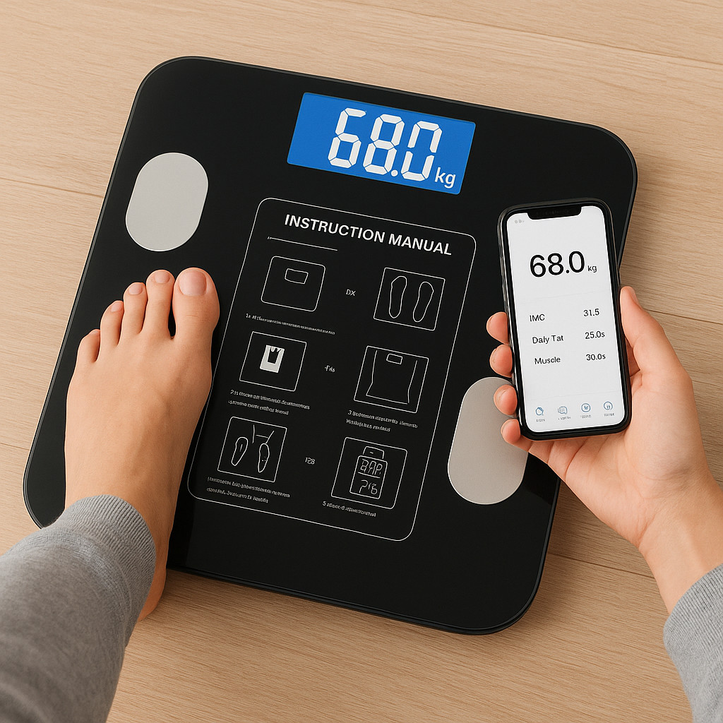 Balança Inteligente com Bioimpedância, App Integrado e Capacidade de até 180kg