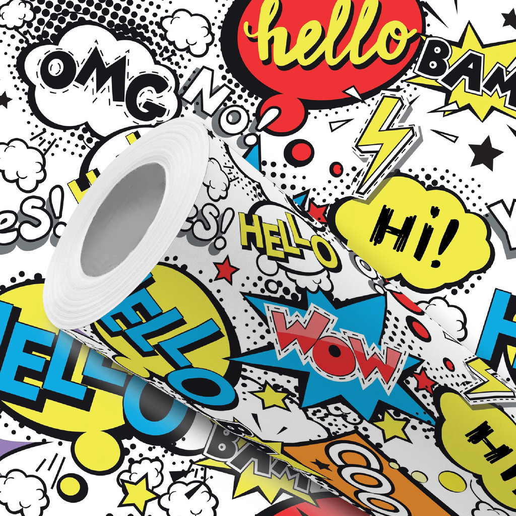 Papel de Parede Vinílico Gamer Pop Arte Bang Boom Adesivo Resistente