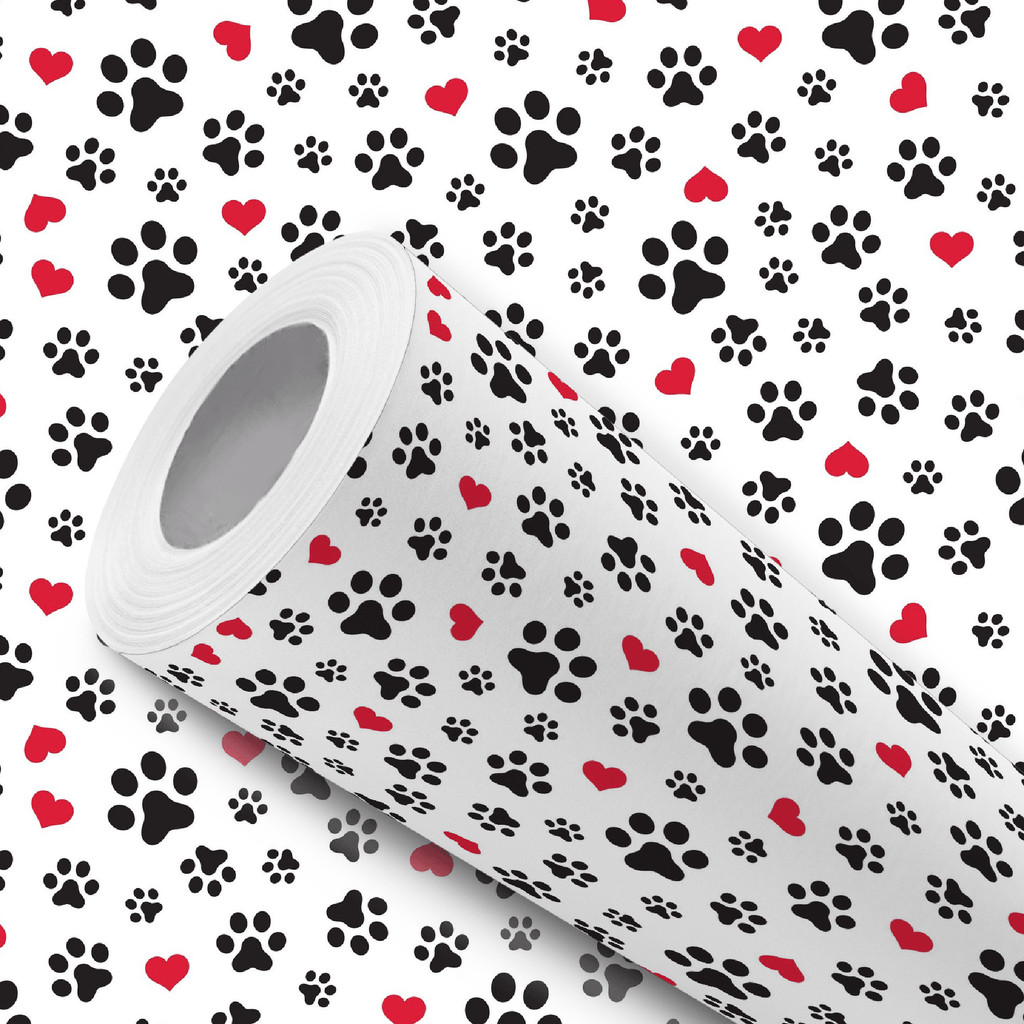 Papel de Parede Vinílico Coração Patinha Pet Shop Adesivo Resistente