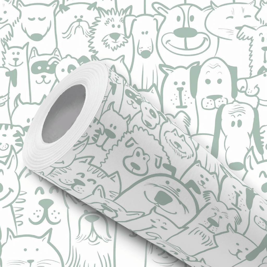 Papel de Parede Vinílico Dog Cachorro Petshop Canil Adesivo Resistente