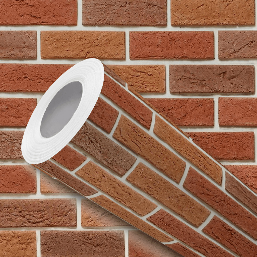 Papel de Parede Vinílico Efeito Tijolos de Barro Adesivo Resistente em Oferta na Shopee