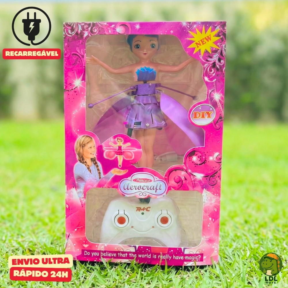 Boneca Fada Voadora Controle e Sensor Brinquedo Infantil Menina Voa De Verdade Fadinha Mágica Drone em Oferta na Shopee